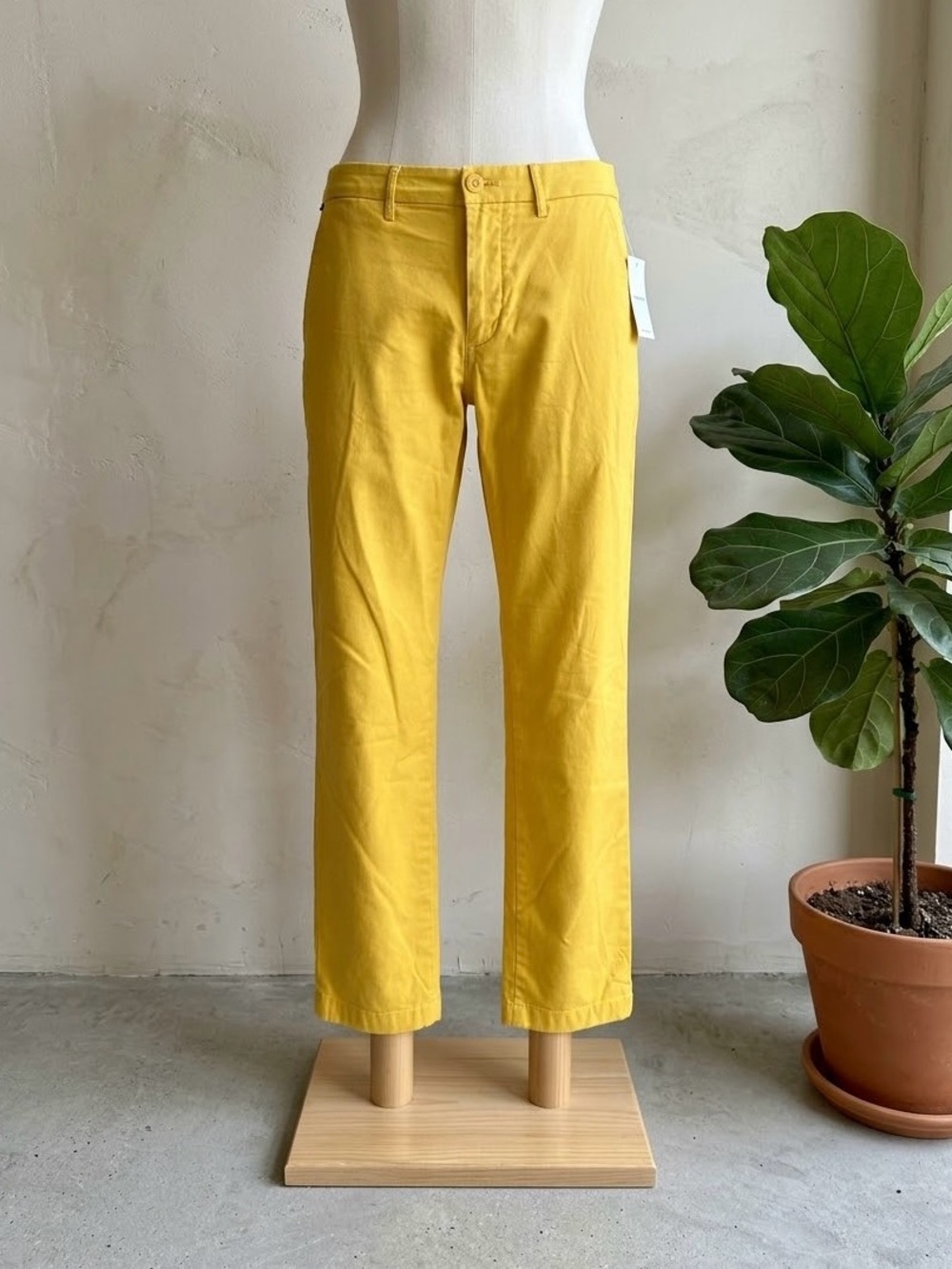 Tommy Hilfiger Bright Yellow Cotton Chinos